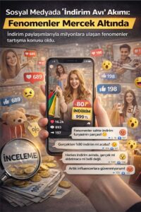 İndirim paylaşımlarıyla milyonlara ulaşan fenomenler tartışma konusu oldu.
